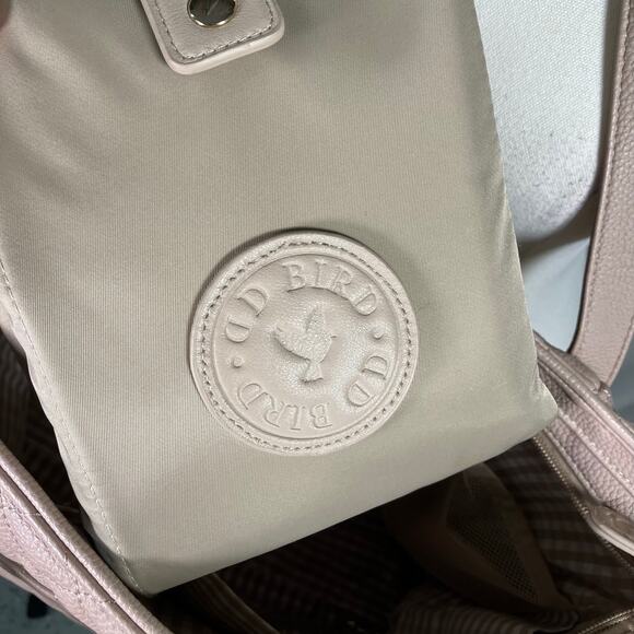 DD Bird The Taupe Leather Nash With Changing Pad Diaper Bag Luxury Shoulder - Picture 3 of 16